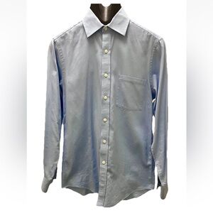 Michael Kors Men's Slim Fit Long Sleeve Light Blue Dress Shirt Size 15 X 32/33